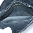 CHANEL Matelasse Chain Waist bag Lamb Skin Black Gold CC Auth bs20175-10