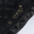 CHANEL Matelasse Chain Waist bag Lamb Skin Black Gold CC Auth bs20175-8