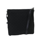 GUCCI GG Canvas Shoulder Bag Black Silver 113013 Auth bs20185-1