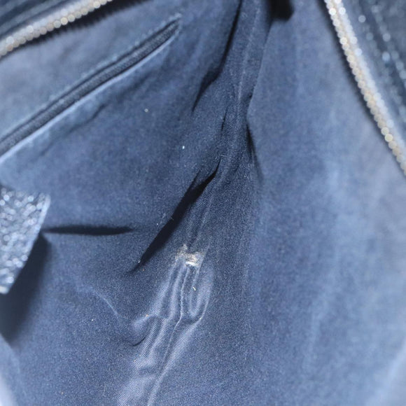 GUCCI GG Canvas Shoulder Bag Black Silver 113013 Auth bs20185