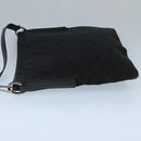 GUCCI GG Canvas Shoulder Bag Black Silver 113013 Auth bs20185-4