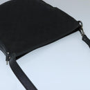 GUCCI GG Canvas Shoulder Bag Black Silver 113013 Auth bs20185-5