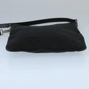 GUCCI GG Canvas Shoulder Bag Black Silver 113013 Auth bs20185-9