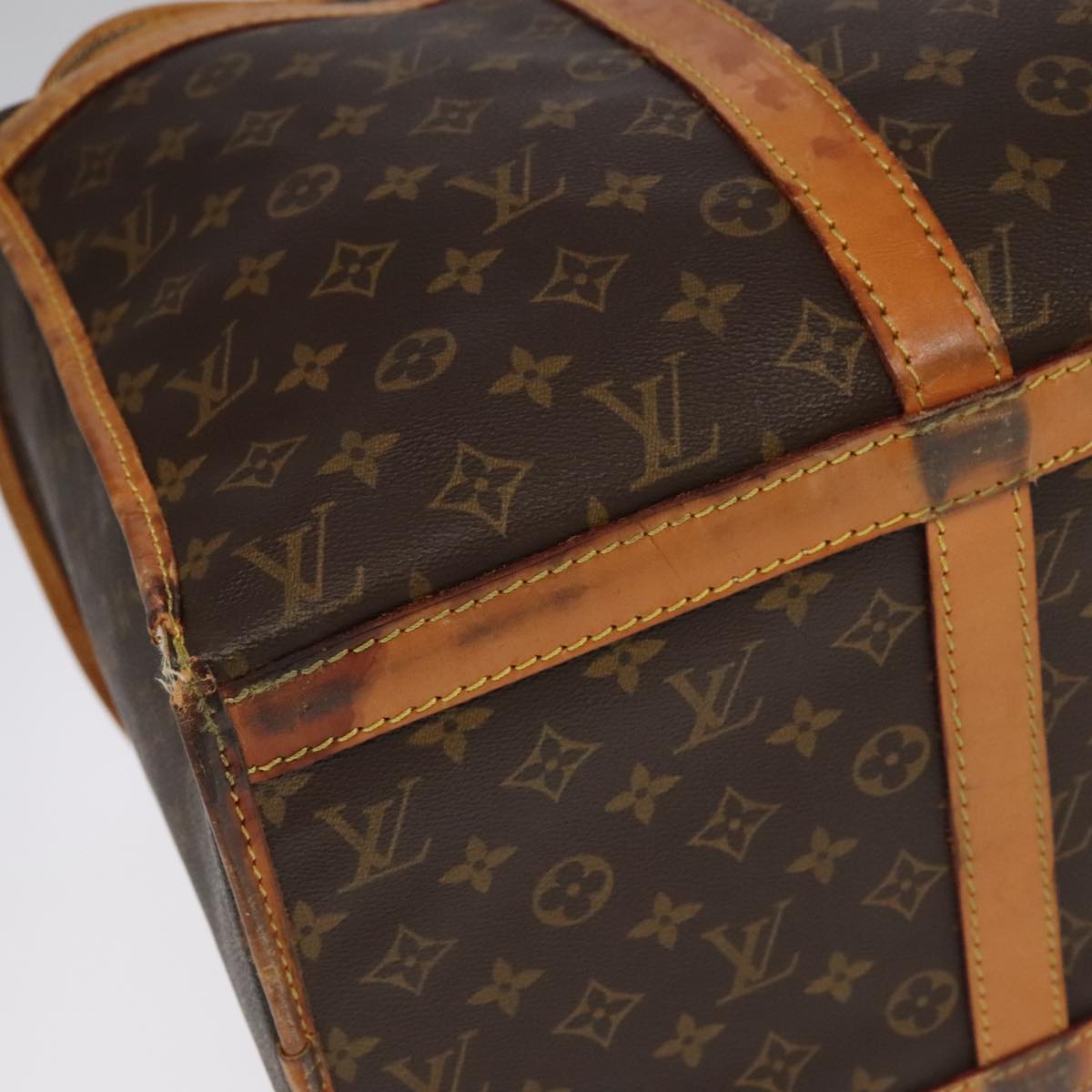 LOUIS VUITTON Monogram Sac Chasseur 55 Boston Bag M41922 LV Auth bs20197