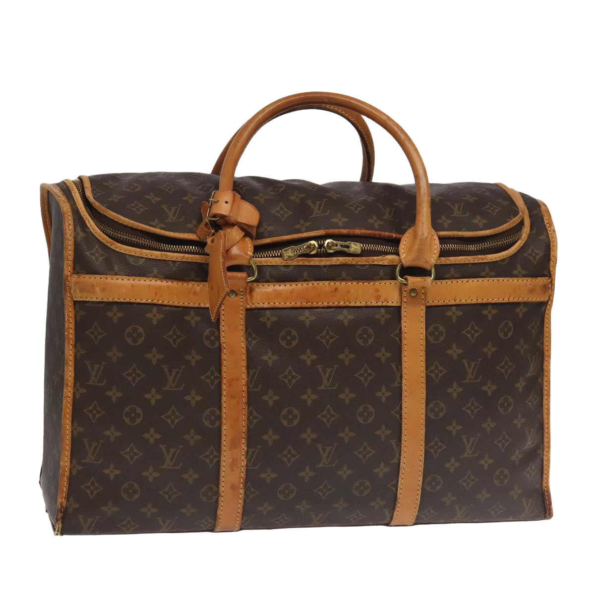 LOUIS VUITTON Monogram Sac Chasseur 55 Boston Bag M41922 LV Auth bs20197