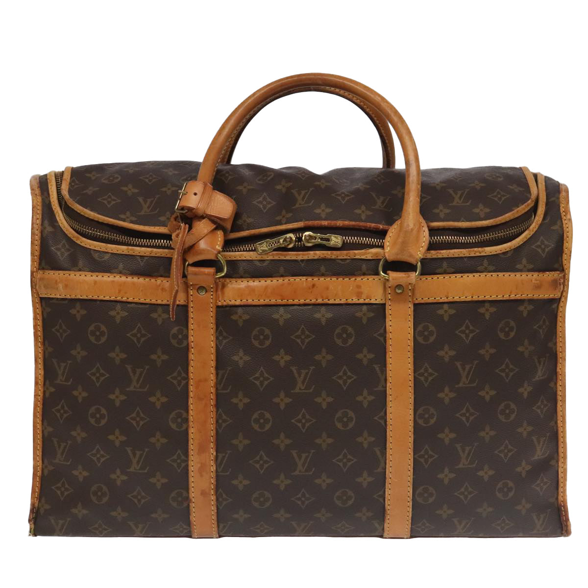 LOUIS VUITTON Monogram Sac Chasseur 55 Boston Bag M41922 LV Auth bs20197