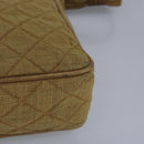 CHANEL Matelasse Shoulder Bag Canvas Beige CC Auth bs20198-14