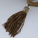 CHANEL Matelasse Shoulder Bag Canvas Beige CC Auth bs20198-17