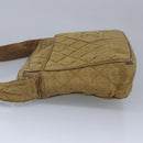 CHANEL Matelasse Shoulder Bag Canvas Beige CC Auth bs20198-3