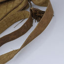 CHANEL Matelasse Shoulder Bag Canvas Beige CC Auth bs20198-7