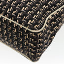 CHANEL Hand Bag Canvas 2way Black Silver CC Auth bs20203-8