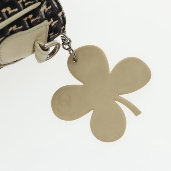 CHANEL Hand Bag Canvas 2way Black Silver CC Auth bs20203