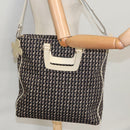 CHANEL Hand Bag Canvas 2way Black Silver CC Auth bs20203-27