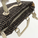 CHANEL Hand Bag Canvas 2way Black Silver CC Auth bs20203-6