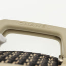 CHANEL Hand Bag Canvas 2way Black Silver CC Auth bs20203-14