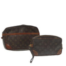 LOUIS VUITTON Monogram Clutch Bag 2Set LV Auth bs20215-1
