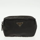 SAINT LAURENT PRADA Bag Coated canvas Nylon 2Set Black Beige Auth bs20228-11