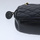 CHANEL Matelasse Chain Shoulder Bag Lamb Skin Black Gold CC Auth bs20231-15