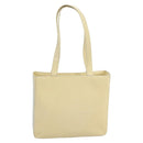 CHANEL Tote Bag Enamel White CC Auth bs20237-1