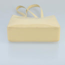 CHANEL Tote Bag Enamel White CC Auth bs20237-5