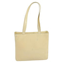 CHANEL Tote Bag Enamel White CC Auth bs20237-2