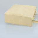 CHANEL Tote Bag Enamel White CC Auth bs20237-3