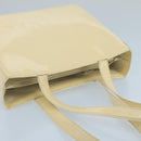 CHANEL Tote Bag Enamel White CC Auth bs20237-6