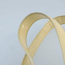 CHANEL Tote Bag Enamel White CC Auth bs20237-14