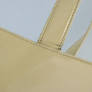 CHANEL Tote Bag Enamel White CC Auth bs20237-8