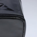 CHANEL Vanity Pouch Enamel Black Gold CC Auth bs20242-16