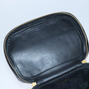 CHANEL Vanity Pouch Enamel Black Gold CC Auth bs20242-8