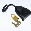 CHANEL Vanity Pouch Enamel Black Gold CC Auth bs20242-24