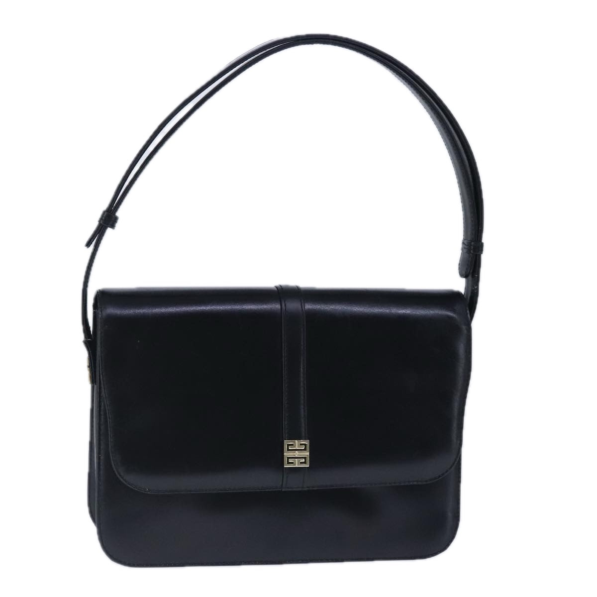 GIVENCHY Shoulder Bag Leather Black Auth bs20247