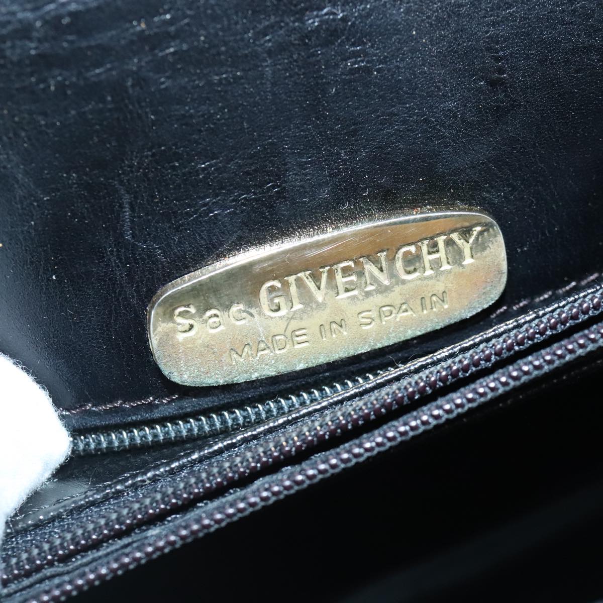 GIVENCHY Shoulder Bag Leather Black Auth bs20247