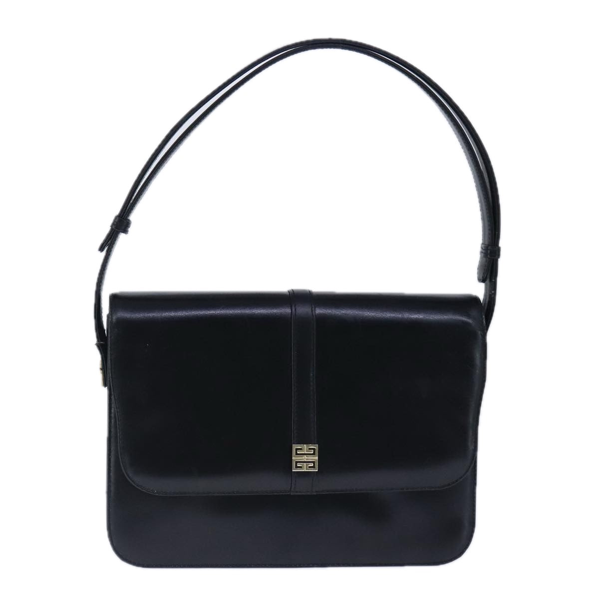 GIVENCHY Shoulder Bag Leather Black Auth bs20247 - 0