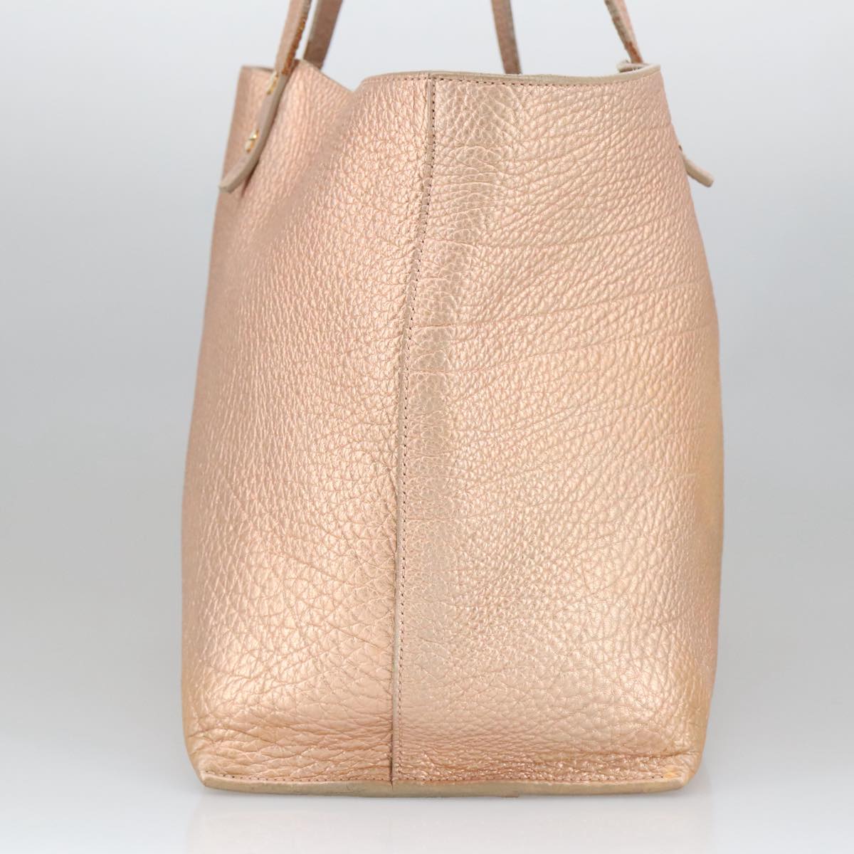 Chloe Tote Bag Leather Pink Gold Auth bs20259