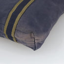 HERMES Fourre Tout cabas Tote Bag Canvas Navy Khaki Auth bs20268-15
