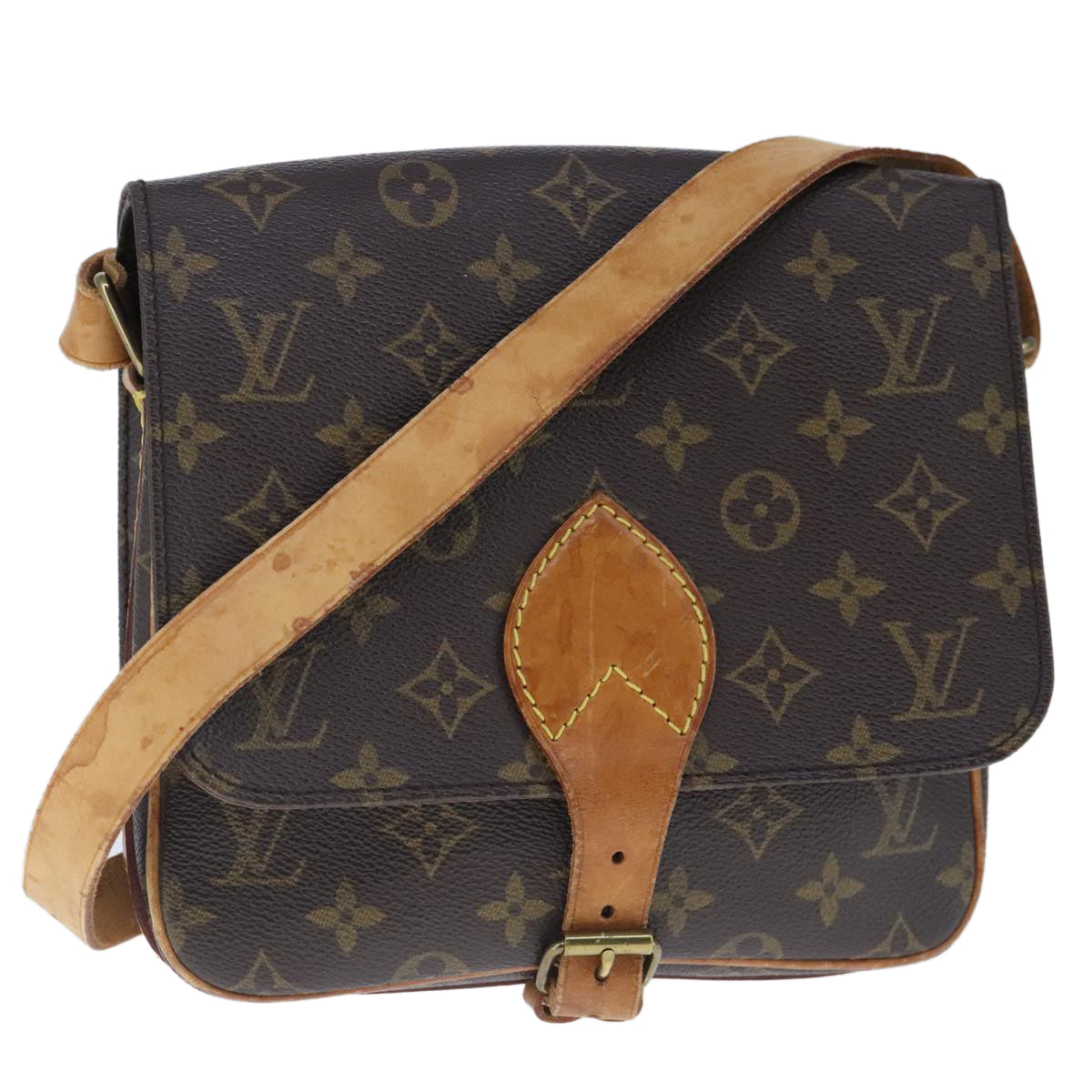 LOUIS VUITTON Monogram Cartouchiere MM Shoulder Bag M51253 LV Auth bs20280