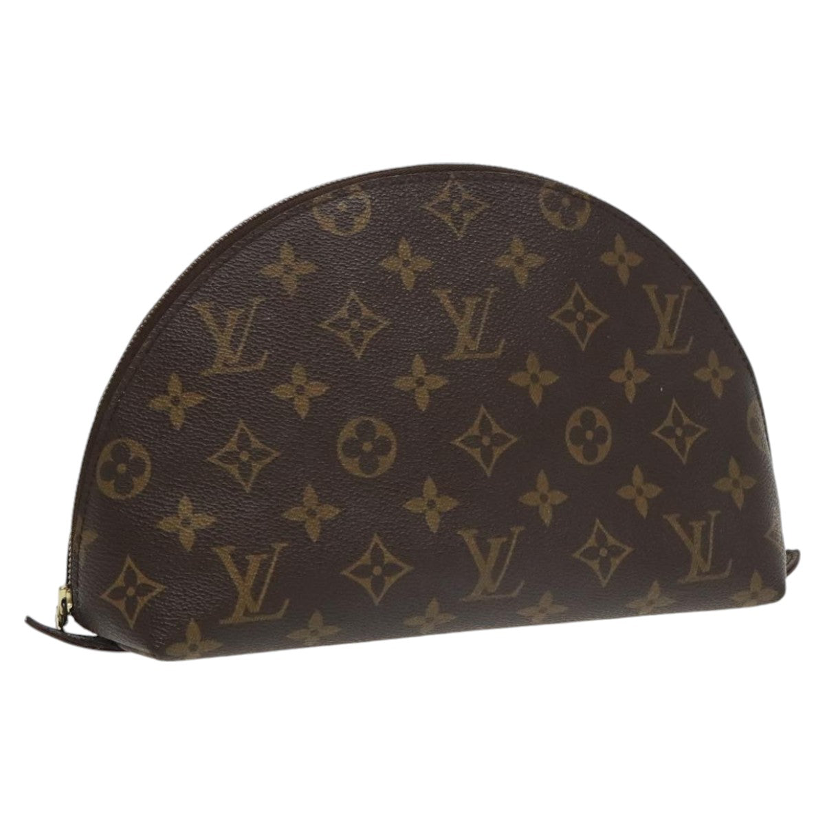 LOUIS VUITTON Monogram Trousse Demi Ronde Cosmetic Pouch M47520 LV Auth bs20282