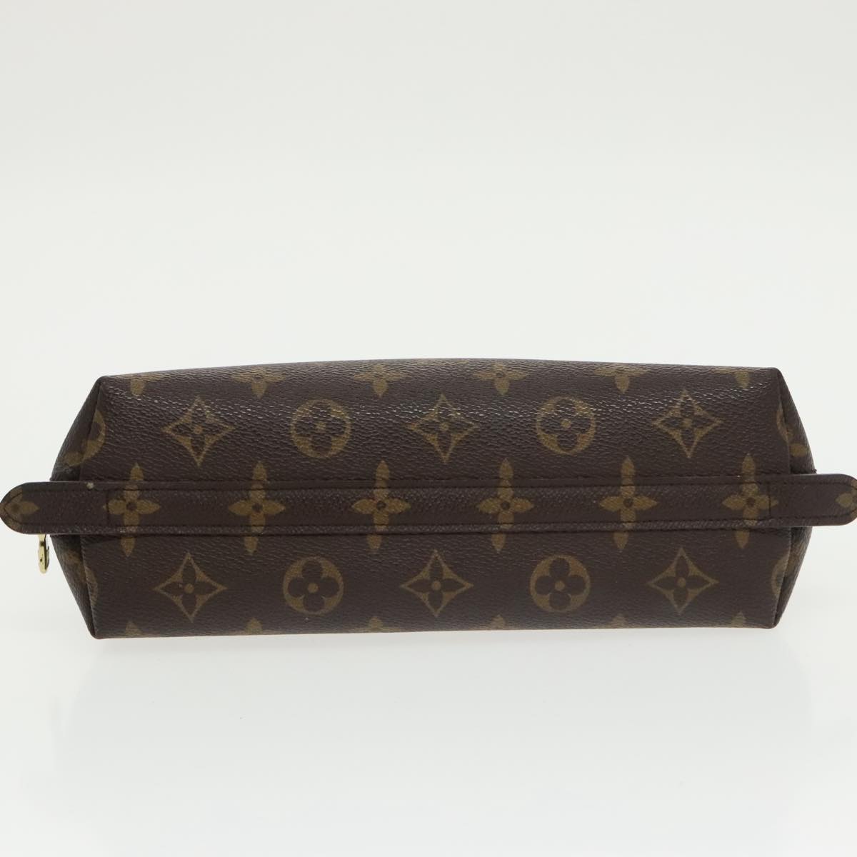 LOUIS VUITTON Monogram Trousse Demi Ronde Cosmetic Pouch M47520 LV Auth bs20282