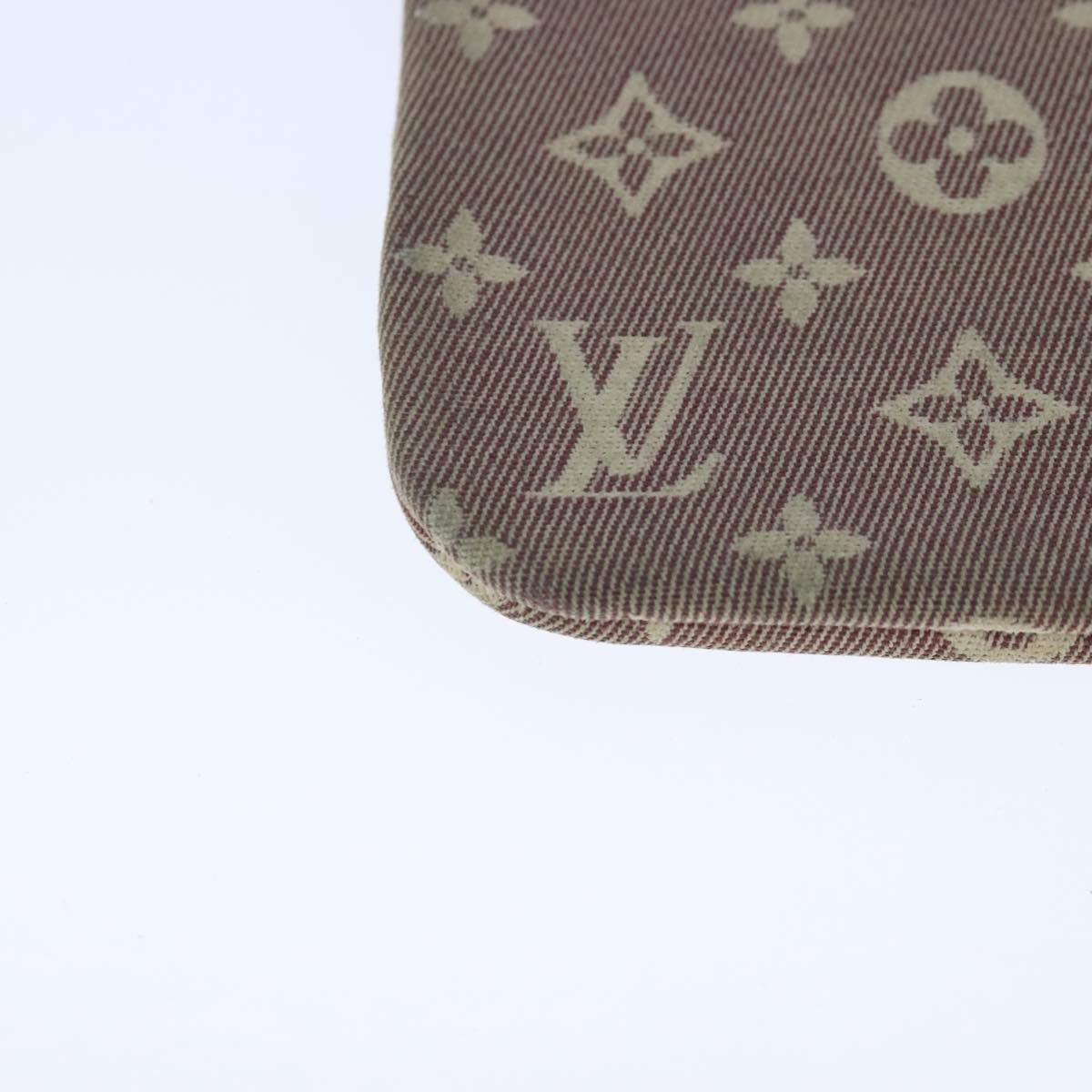 LOUIS VUITTON Monogram Idylle Pochette Cles Coin Purse Sepia M62996 Auth bs20289