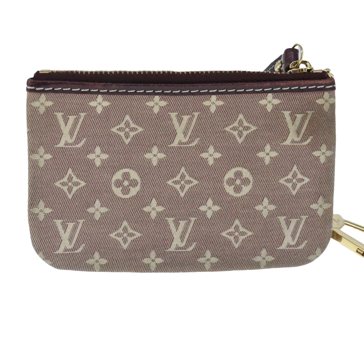 LOUIS VUITTON Monogram Idylle Pochette Cles Coin Purse Sepia M62996 Auth bs20289