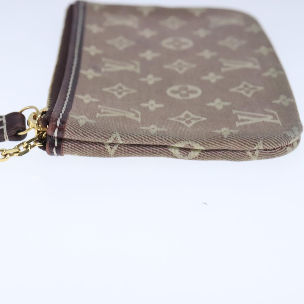 LOUIS VUITTON Monogram Idylle Pochette Cles Coin Purse Sepia M62996 Auth bs20289