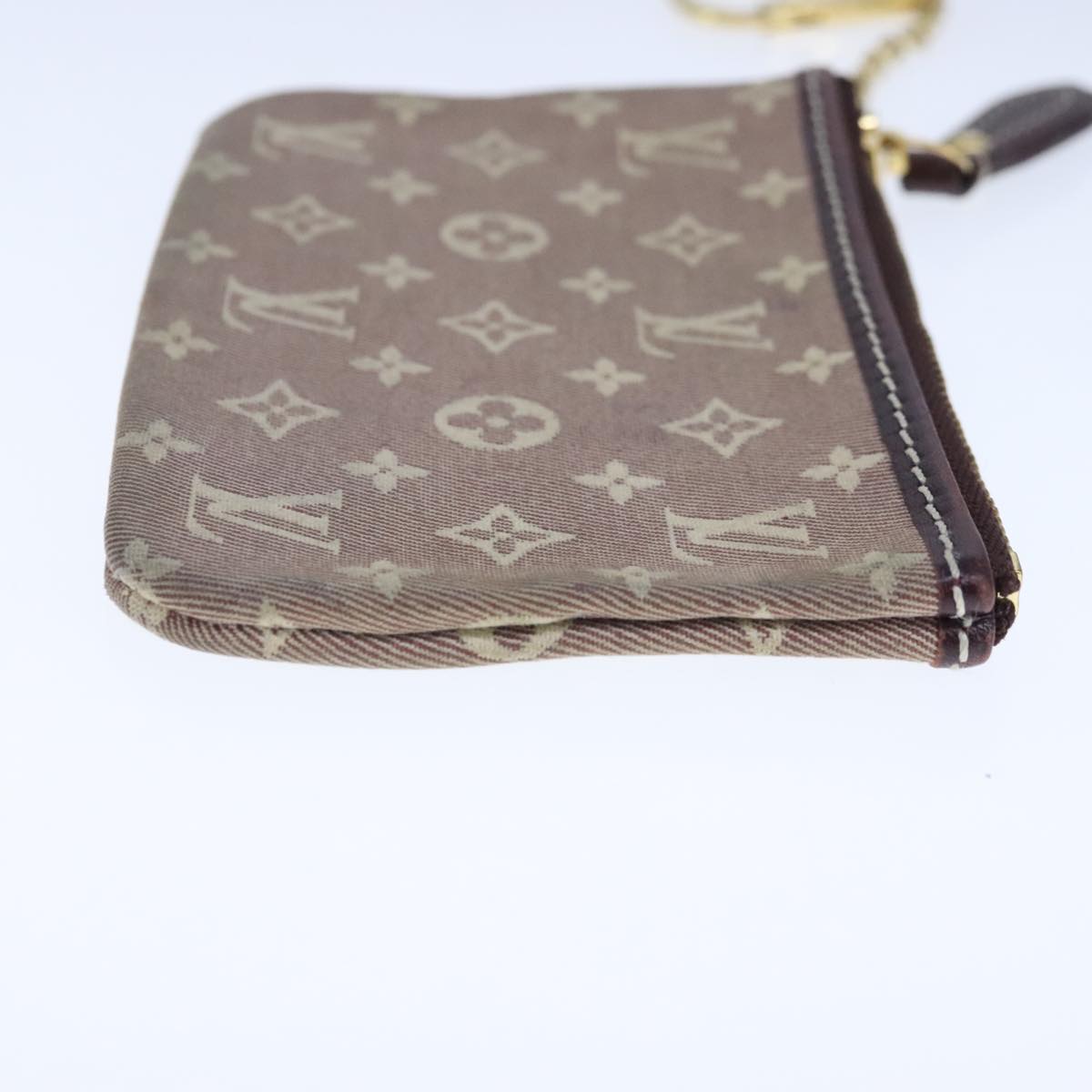 LOUIS VUITTON Monogram Idylle Pochette Cles Coin Purse Sepia M62996 Auth bs20289