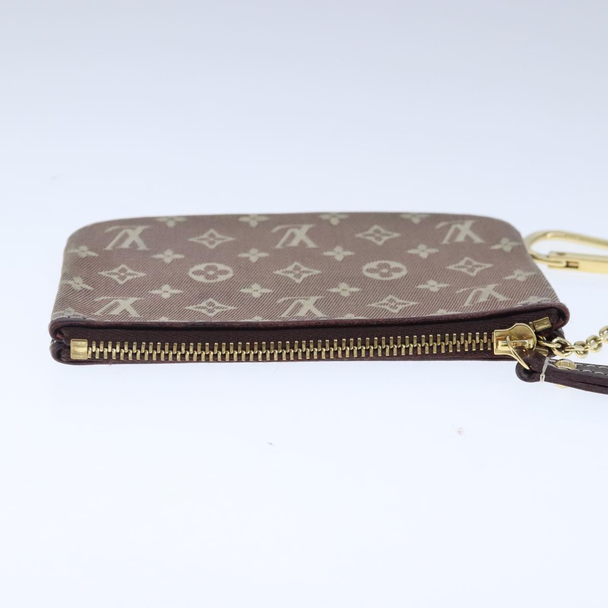 LOUIS VUITTON Monogram Idylle Pochette Cles Coin Purse Sepia M62996 Auth bs20289