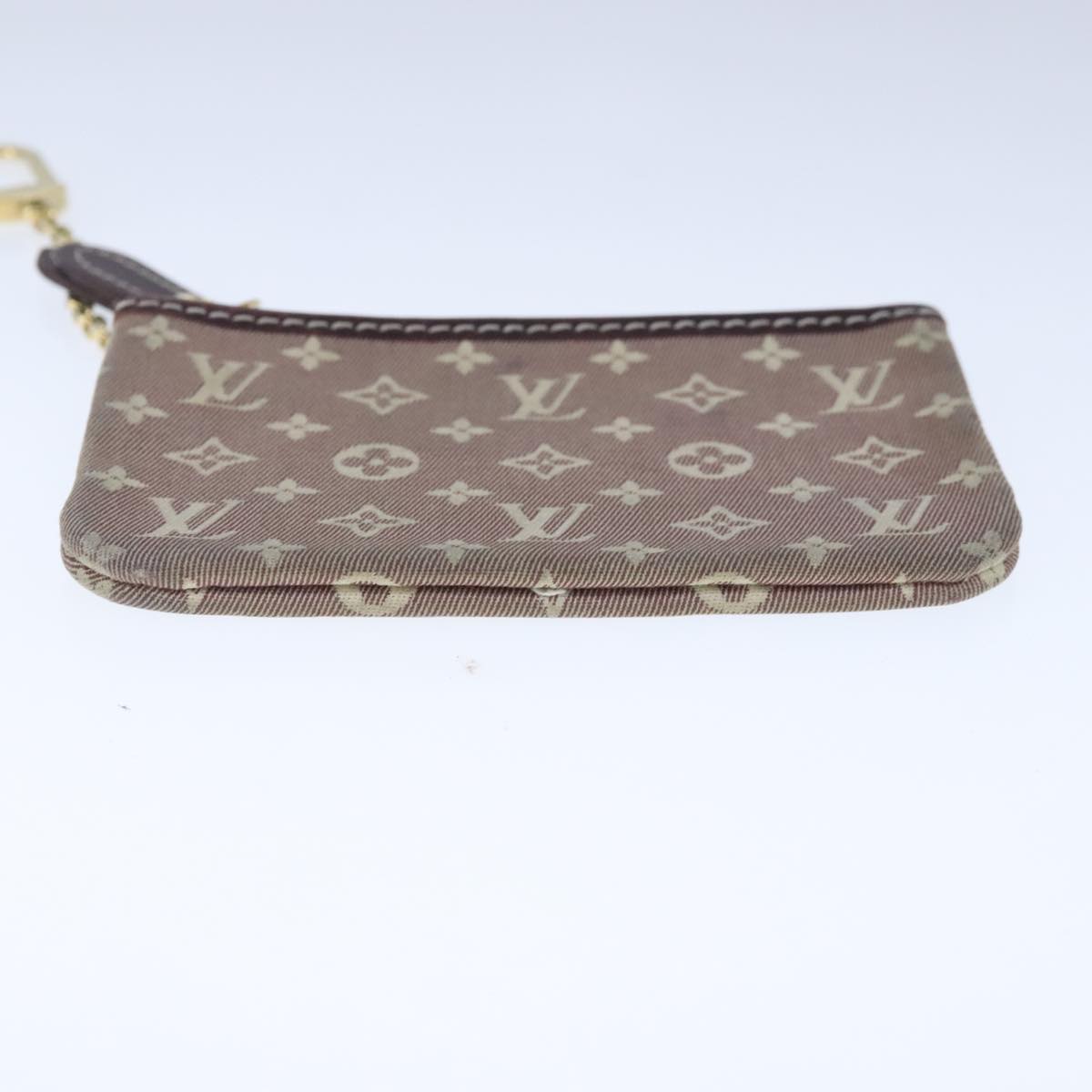 LOUIS VUITTON Monogram Idylle Pochette Cles Coin Purse Sepia M62996 Auth bs20289