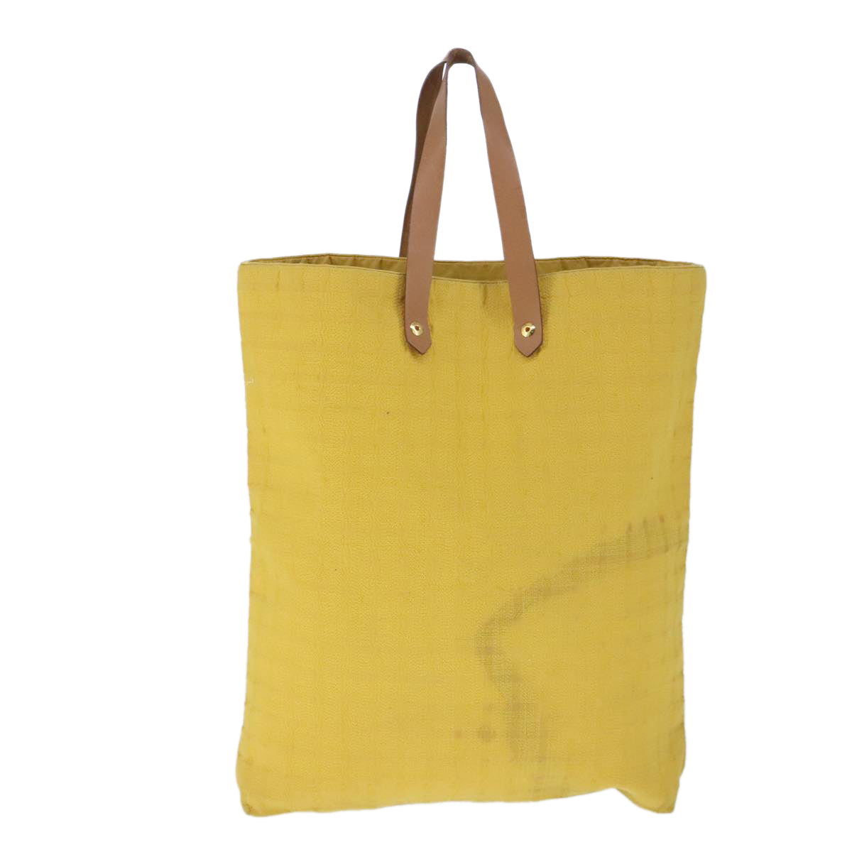 HERMES Amedaba MM Tote Bag Cotton Yellow Auth bs20294 - 0