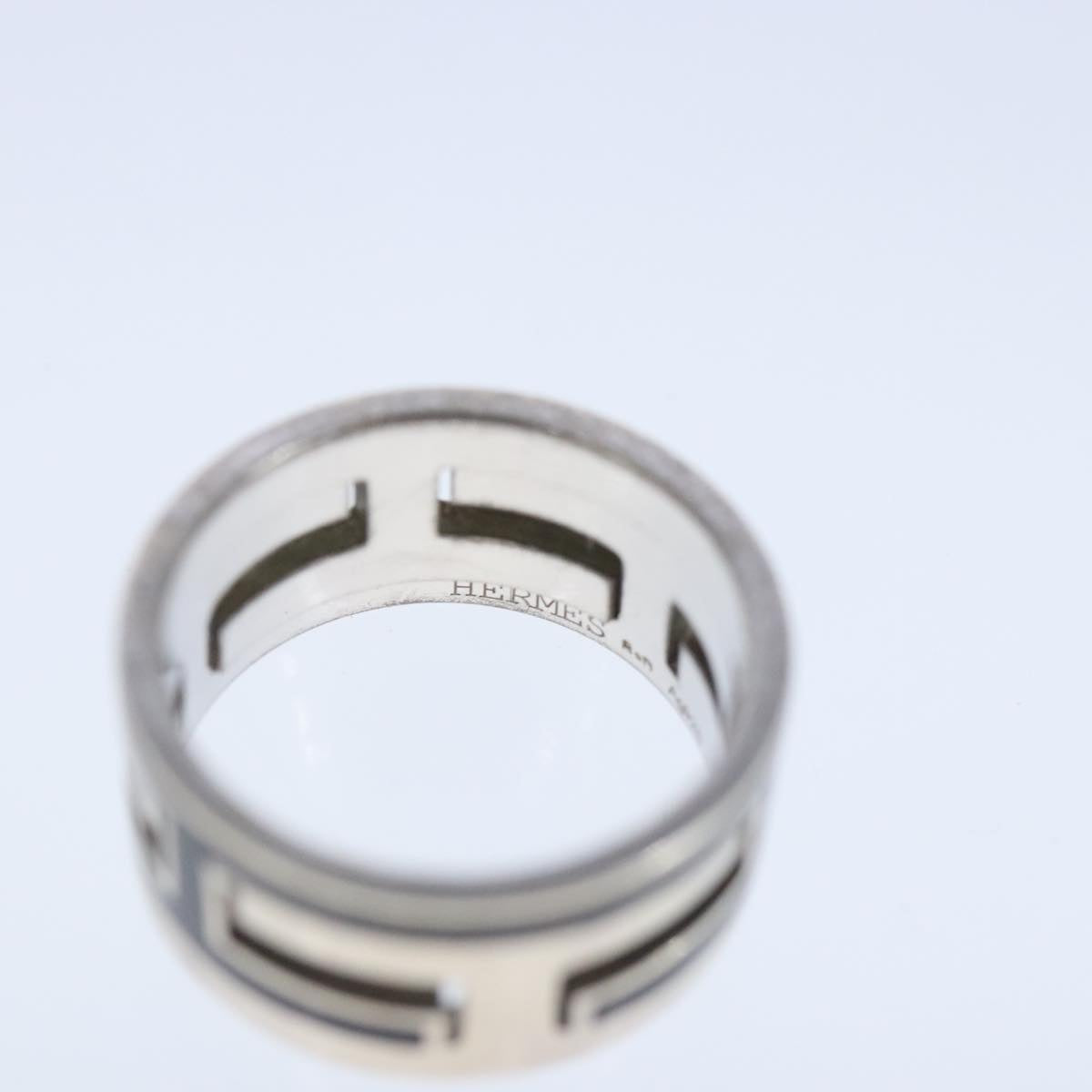 HERMES Move Ash Ring Ag925 Silver Auth bs20301