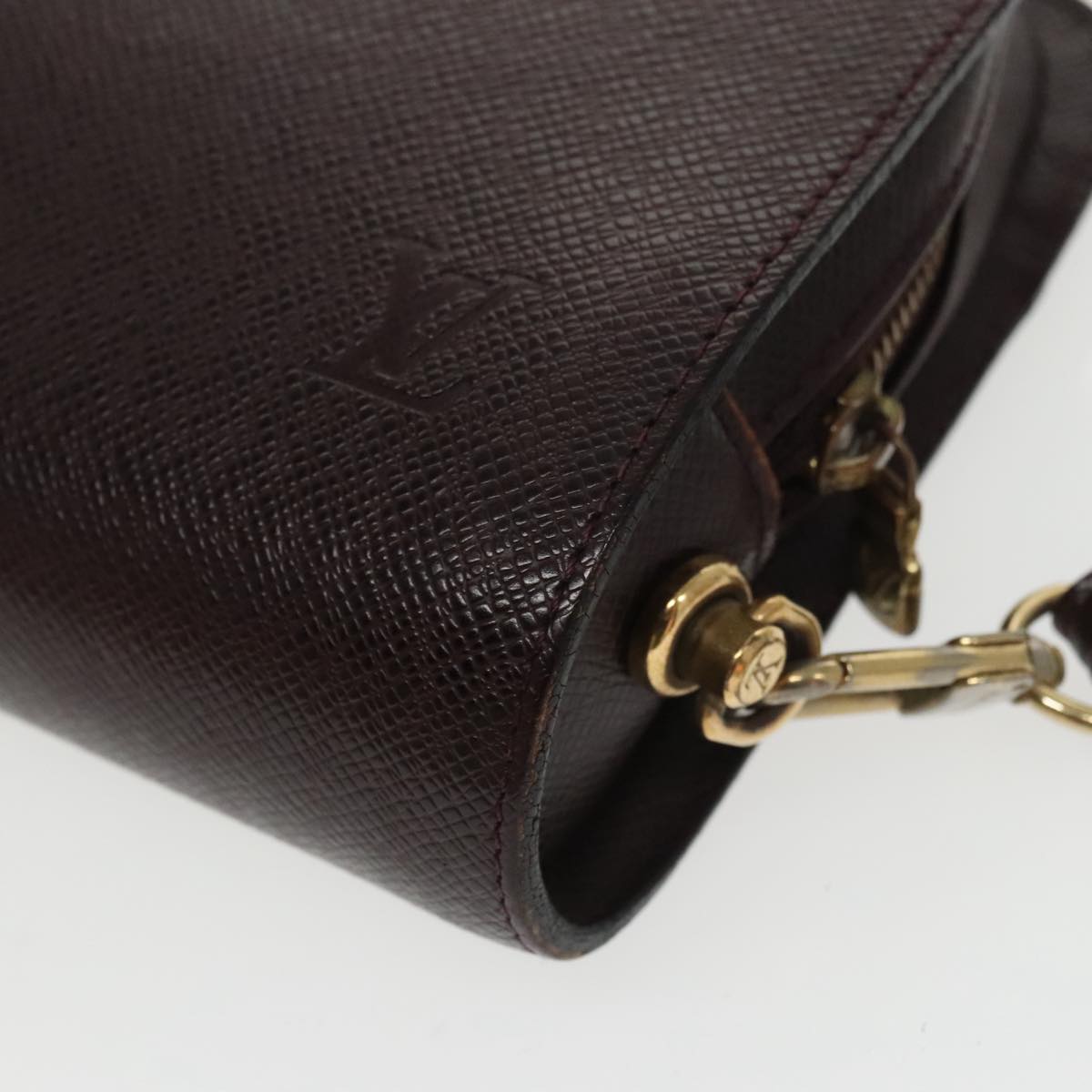 LOUIS VUITTON Taiga Baikal Clutch Bag Acajou M30186 LV Auth bs20317