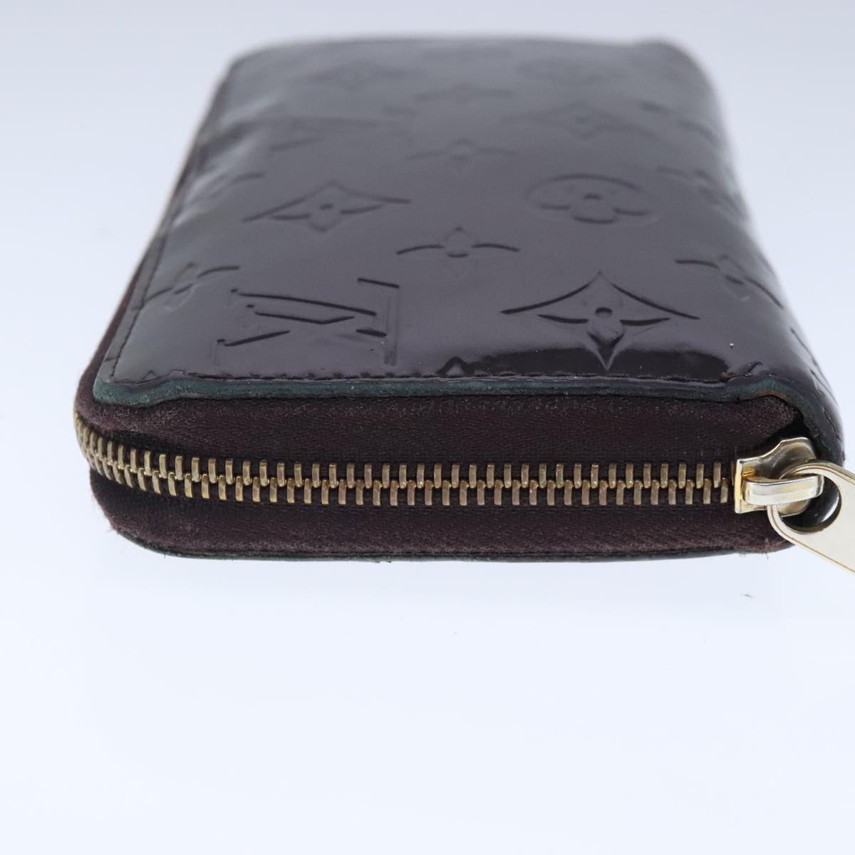 LOUIS VUITTON Monogram Vernis Zippy Wallet Wallet Amarante M93522 Auth bs20319